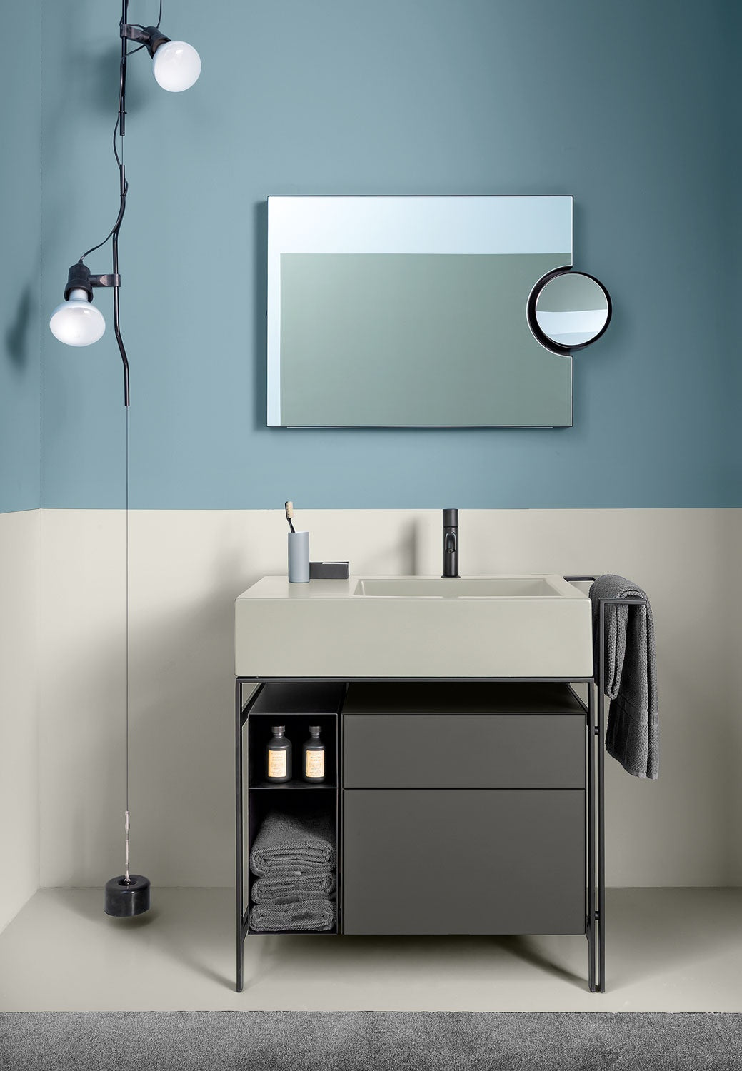 NARCISO STRUTTURA MINI PER LAVABO NERO MATT