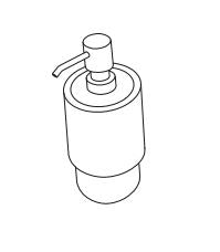 DISPENSER IN LIVINGTEC (BICCHIERE BIANCO/DISPENSER CROMO) BIANCO/CROMO