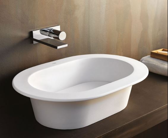 KARIM LAVABO AMEDEO OVALE DA APPOGGIO O INCASSO NERO