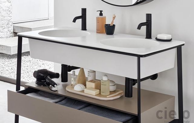 I CATINI LAVABO PER CATINO DOPPIO BIANCO