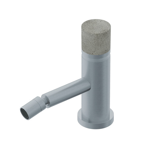 DIAMETRO35 INOX CONCRETE MISCELATORE MONOCOMANDO PER BIDET - COMANDO SENZA LEVA