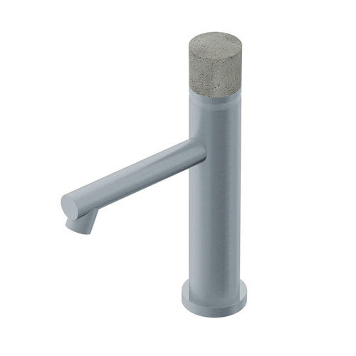 DIAMETRO35 INOX CONCRETE MISCELATORE MONOCOMANDO PER LAVABO - COMANDO SENZA LEVA