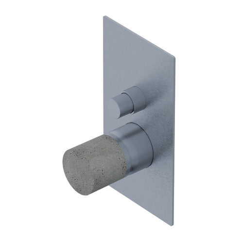 DIAMETRO35 INOX CONCRETE PARTI ESTERNE PER MISCELATORE MONOCOMANDO AD INCASSO PER VASCA/DOCCIA - PER DIAMETRO35_INOX_CONCRETE- 0150