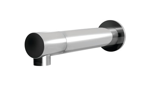 DIAMETRO35 BOCCA DI EROGAZIONE DA MURO PER VASCA BLACK CHROME - L=225MM