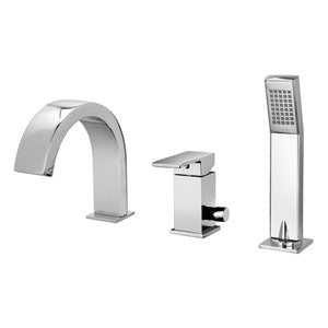 BATTERIA BORDO VASCA SENZA BOCCA EROGATORE LEVA STANDARD ELLE CROMO