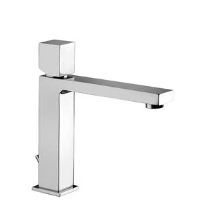 MISCELATORE LAVABO SCARICO AUTOMATICO 1'1/4 PROLUNGATO MEDIO CON LEVA CUBO SENZA PERNO ELLE CROMO