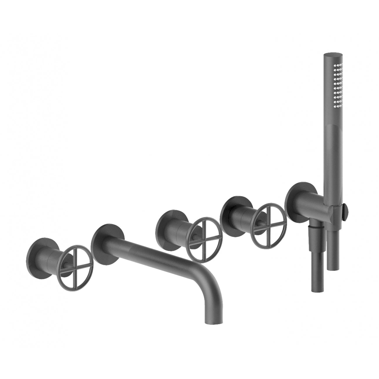 FONTANE BIANCHE MIX VASCA A PAR.P.EST.MATT GUN METAL PVD