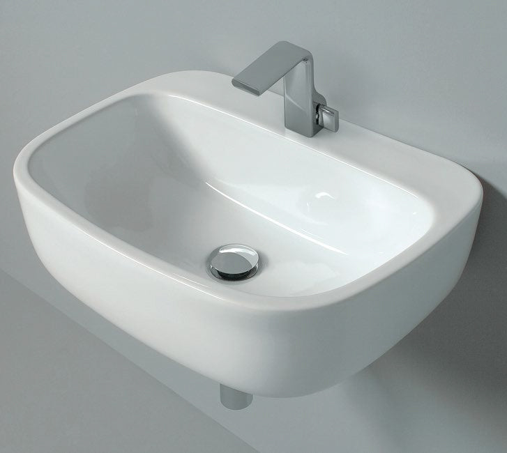 Mono Lavabo 54 Appoggio Sospeso Nero