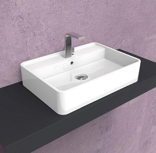 Miniwash 60 Appoggio Con Piano Rubinetteria Rosso Rubens