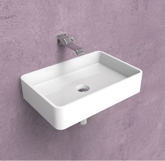 Lavabo Miniwash 60 Appoggio Sospeso Rosso Rubens