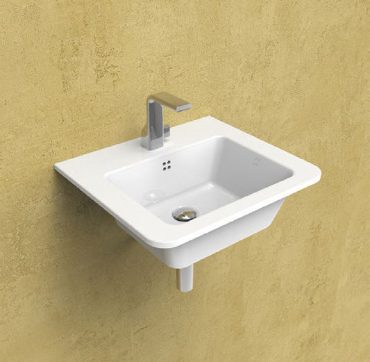 Lavabo Volo 52 Appoggio Sospeso Bianco