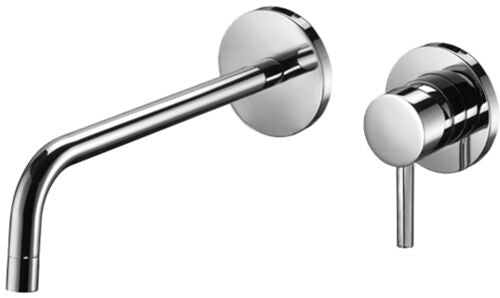 Miscelatore Incasso Con Piastra D 70 Con Bocca 245 Mm Con Piastra Mm 70 Light Nero Opaco