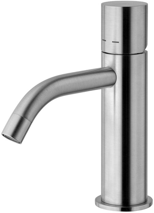 MISCELATORE LAVABO SENZA SCARICO CON LEVA CILINDRO SENZA PERNO LIGHT STEEL LOOKING