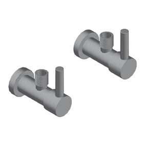 Lino Coppia Rubinetti Di Regolazione 1 2 X 3 8 10 Mm Cal Conica Nickel Spazzolato