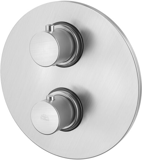 MISCELATORE TERMOSTATICO INCASSO PIASTRA D.200 METALLO CON 2 USCITE LIGHT TERMOSTATICO NERO OPACO