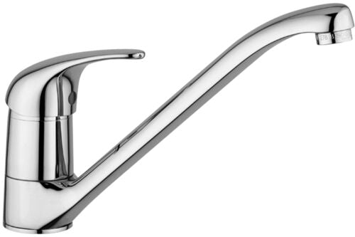 MISCELATORE LAVELLO MONOFORO CON FUSA NETTUNODUE CROMO + GOLD FINISH