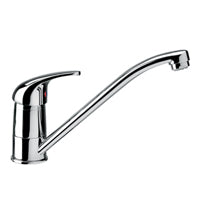 MISCELATORE MONOFORO BASSA PRESSIONE NETTUNODUE CROMO + GOLD FINISH