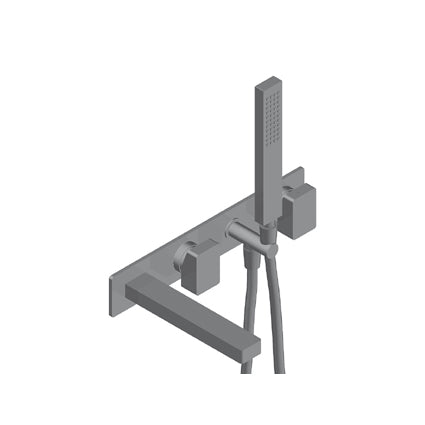 Online Doppio Miscelatore Vasca Incasso Include Easyfix Canna Incasso 20 Cm Flessibile Inox Acciaio Inox Spazzolato