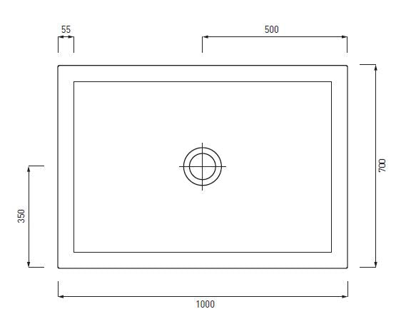 SESSANTA PIATTO DOCCIA 70X100 H6 TALCO