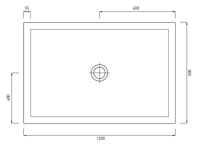 SESSANTA PIATTO DOCCIA 80X120 H6 POMICE