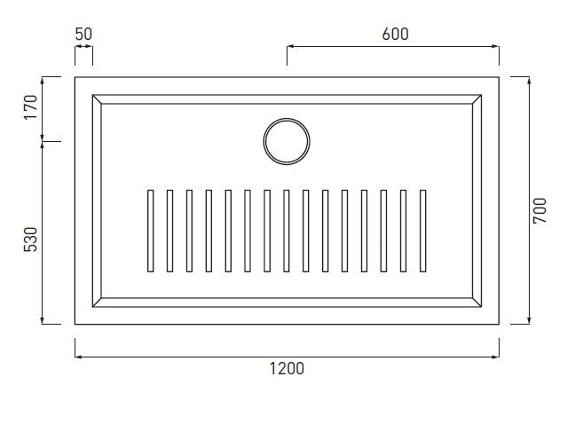 SETTANTA PIATTO DOCCIA 70X120 BIANCO