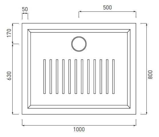 SETTANTA PIATTO DOCCIA 80X100 BIANCO