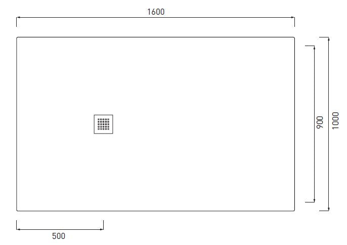 VENTICINQUE PIATTO DOCCIA 100X160 BIANCO MATT