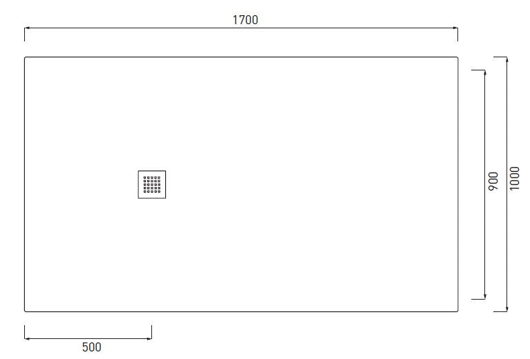 VENTICINQUE PIATTO DOCCIA 90X170 BIANCO MATT