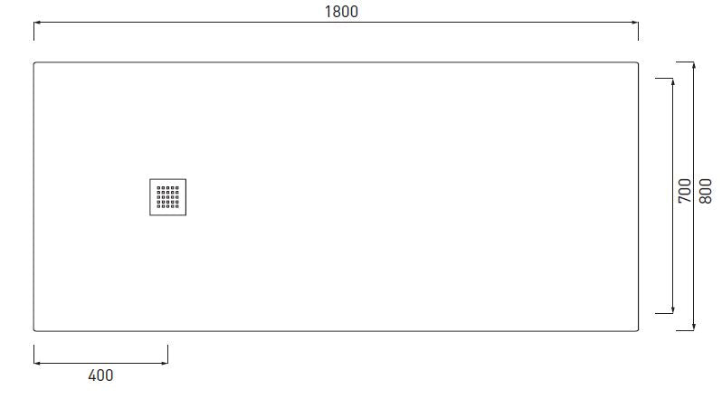 VENTICINQUE PIATTO DOCCIA 70X180 GRIGIO