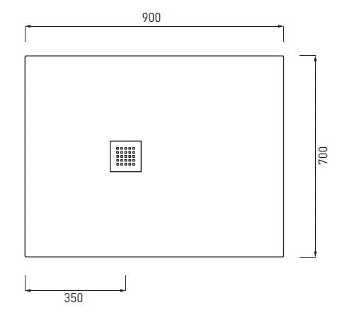 VENTICINQUE PIATTO DOCCIA 70X90 GRIGIO