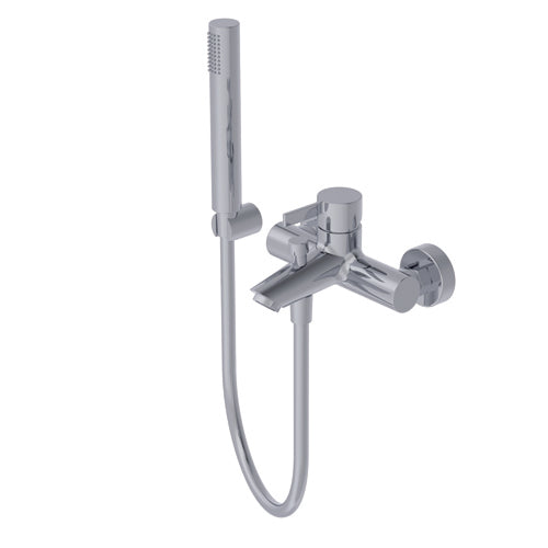 Miscelatore Monocomando Esterno Per Vasca Due Uscite Deviatore Automatico Vasca doccia Doccetta 24mm In Ottone Con Flessibile Da 1500mm Getto Fisso