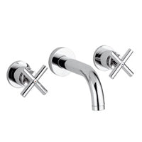 BATTERIA LAVABO INCASSO BOCCA L 175 QUATTRO CROMO