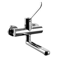 MISCELATORE LAVELLO MURO CANNA PIATTA LEVA CLINICA RED CROMO