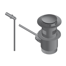 Scarico In Ottone Sabbiato Con Tappo In Hostaform Nickel Spazzolato