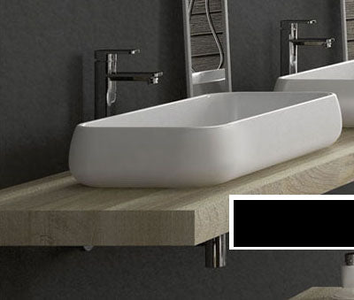 SHUI LAVABO D'APPOGGIO RETTANGOLARE 80 NERO