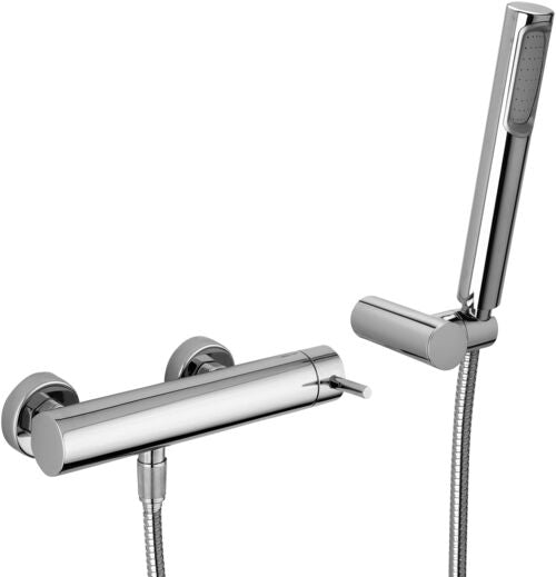 MISCELATORE DOCCIA ESTERNO 3/4' ROVESCIATO STICK STEEL LOOKING