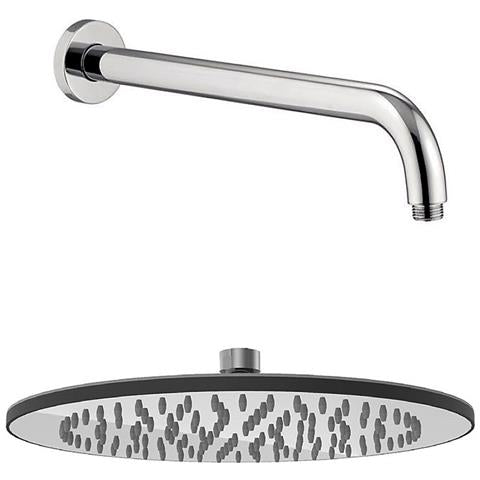 HAPTIC BRACCIO TONDO ORIZZONTALE PER SOFFIONE DOCCIA SPAZZOLATO - L=350MM