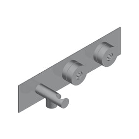 Volante Doppio Miscelatore Doccia Incasso Acciaio Inox Spazzolato