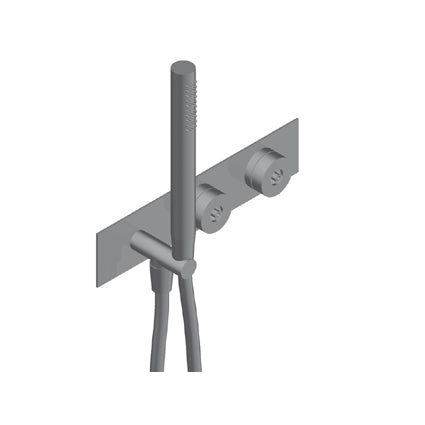 Volante Doppio Miscelatore Doccia Incasso Include Easyfix Flessibile Inox Acciaio Inox Spazzolato