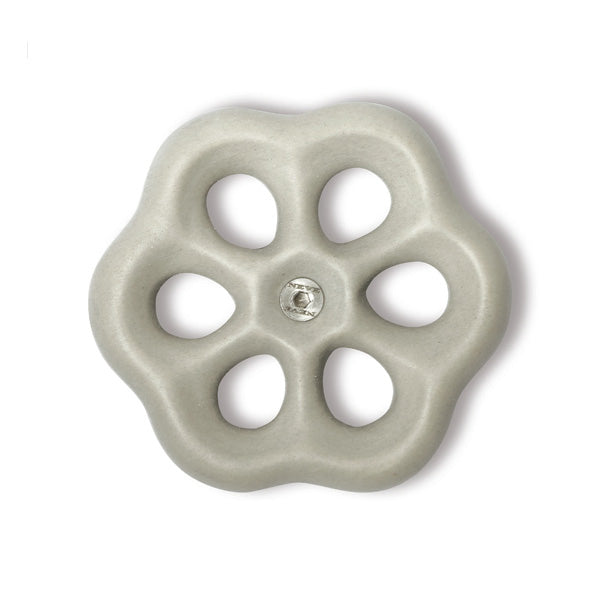 Maniglia In Porcellana Fatta A Mano Colore Grigio Opaco