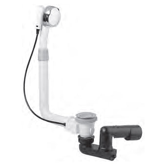 Colonna Scarico Vasca Plastica Sifone A Saldare Cromo