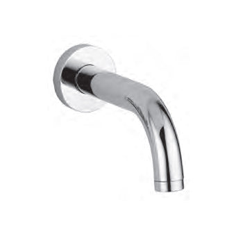 BOCCA A MURO MINIMALISTA D.24 MM.175 ATTACCO 1/2' CON ROSONE D.60 CROMO