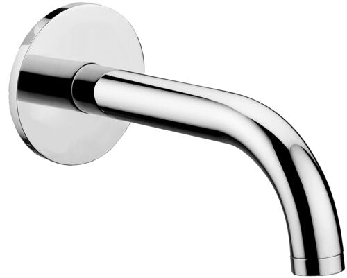 BOCCA A MURO MINIMALISTA D.24 MM.245 ATTACCO 1/2' CON ROSONE OTTONE D.70 CROMO