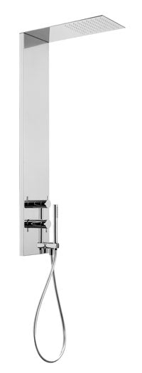 COLONNA A PANNELLO BETA RETTANGOLARE CON DOC.MASTER E FLX SILVER CROMO