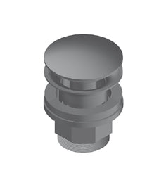 Zero Scarico Manuale Click Clack Per Lavabi Con Troppo Pieno Acciaio Inox Spazzolato