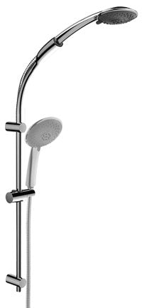 Saliscendi Completo Twin Con Doppio Attacco Doccia Doccia Prestige Cromo