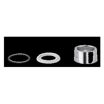 PROLUNGA DISTANZIALE ABS PER SCARICO SU LAVABO VETRO CON 2 GUARNIZION CROMO