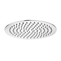 Soffione Tondo Piatto Inox Bahamas Mm 230 Con Snodo Cromo