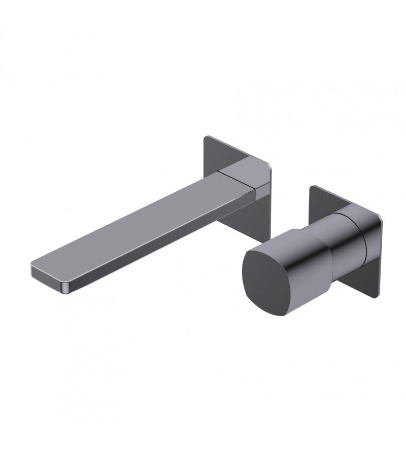 Haptic Miscelatore Lavabo Muro Parte Esterna Nero Opaco