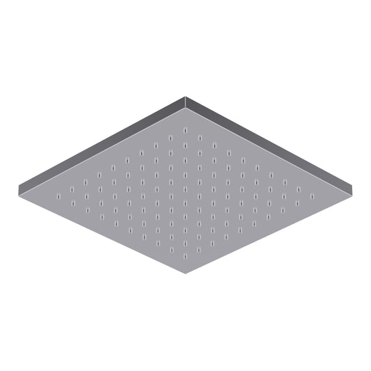 Soffione Doccia Orientabile In Ottone 250x250mm Anticalcare Getto Fisso Finitura E Materiale Del Fondo Come Il Corpo Del Soffione